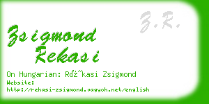 zsigmond rekasi business card